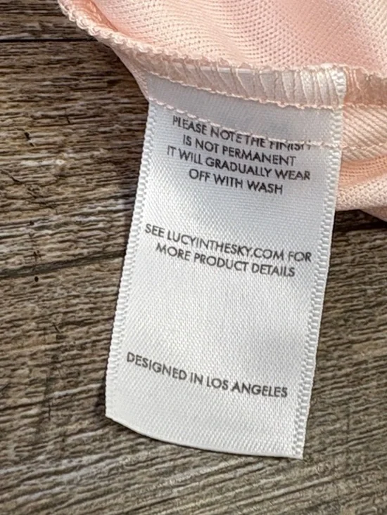 Lucy in the Sky Blush Pink Satin Wrap Corset Dress | Open Back Tie | XS - Picture 10 of 12